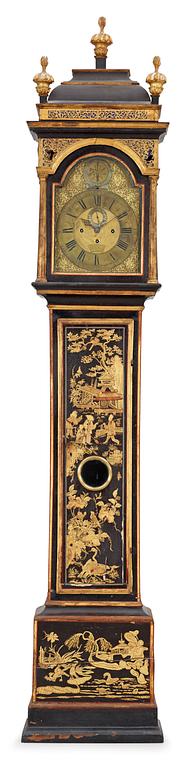 An English Baroque early 18th century eight-bells longcase clock by Joseph Windmills, master 1671.