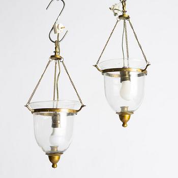 A pair of ceiling lanterns, early 20th century.