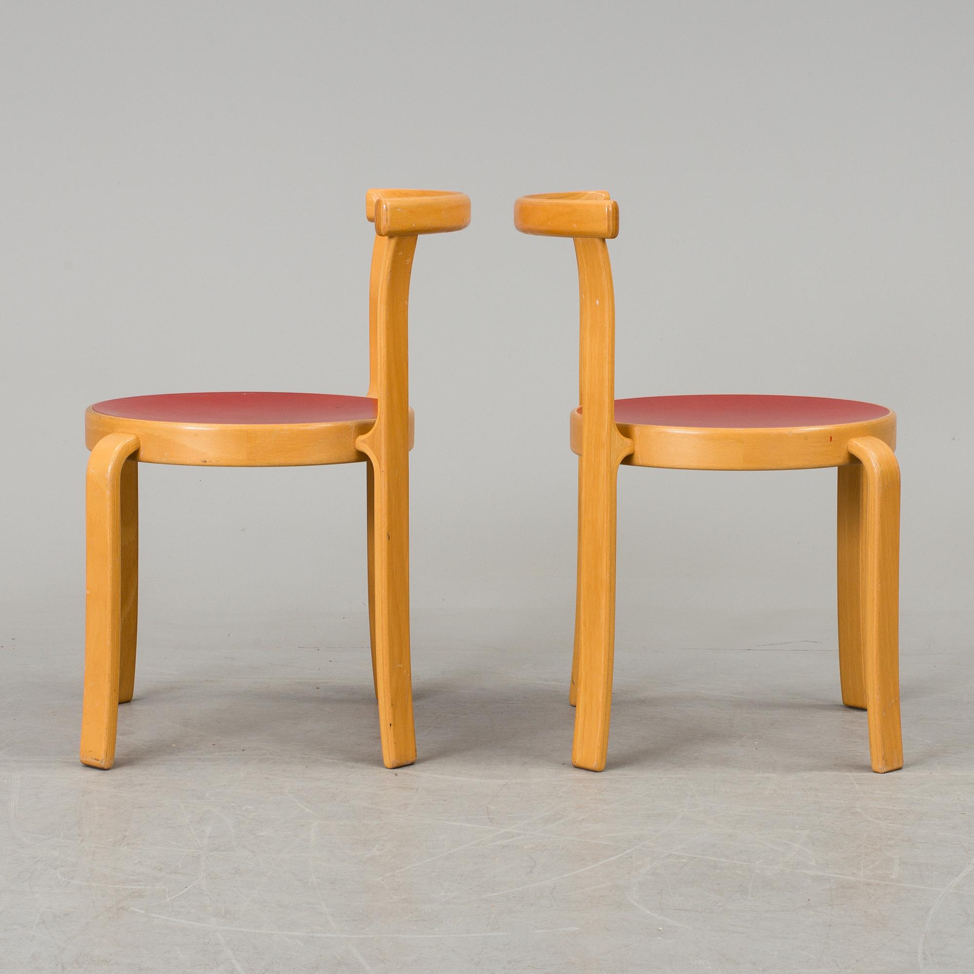 A set of six chairs by Magnus Olesen, Durup, Denmark.