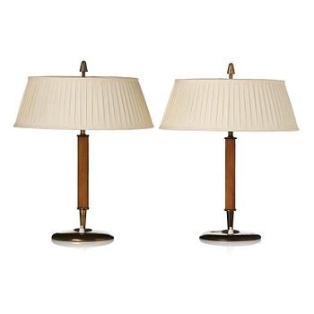 411. Bertil Brisborg, a pair of table lamps model 32036, Nordiska Kompaniet, Sweden, 1940s-50s.