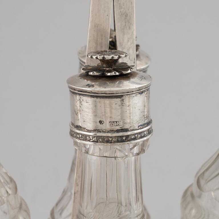 O Sohlberg, bordssurtout, silver och glas, Falun 1830.