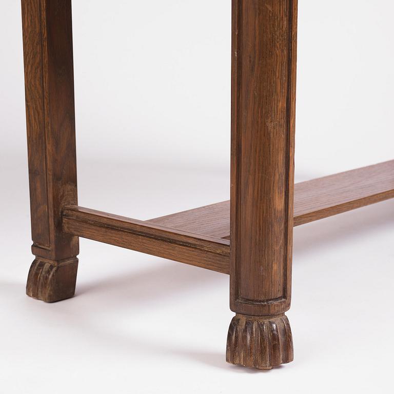 Otto Schulz, a Swedish Modern oak and faux leather bar cabinet, Boet, Gothenburg, 1948.