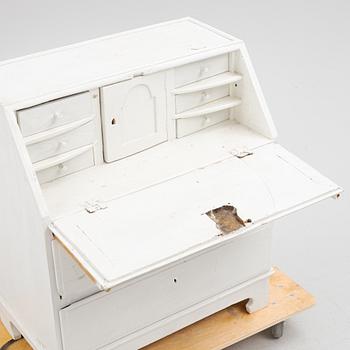 A painted secretaire, 18th century.