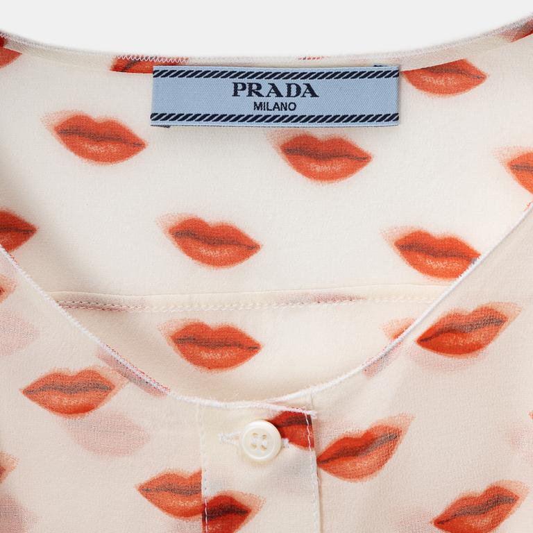 Prada, a silk blouse, size 38.