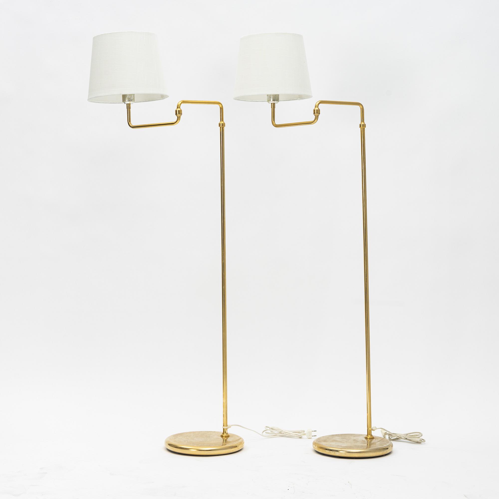 Golvlampor, ett par, Reijmyre, 1900-talets andra hälft.