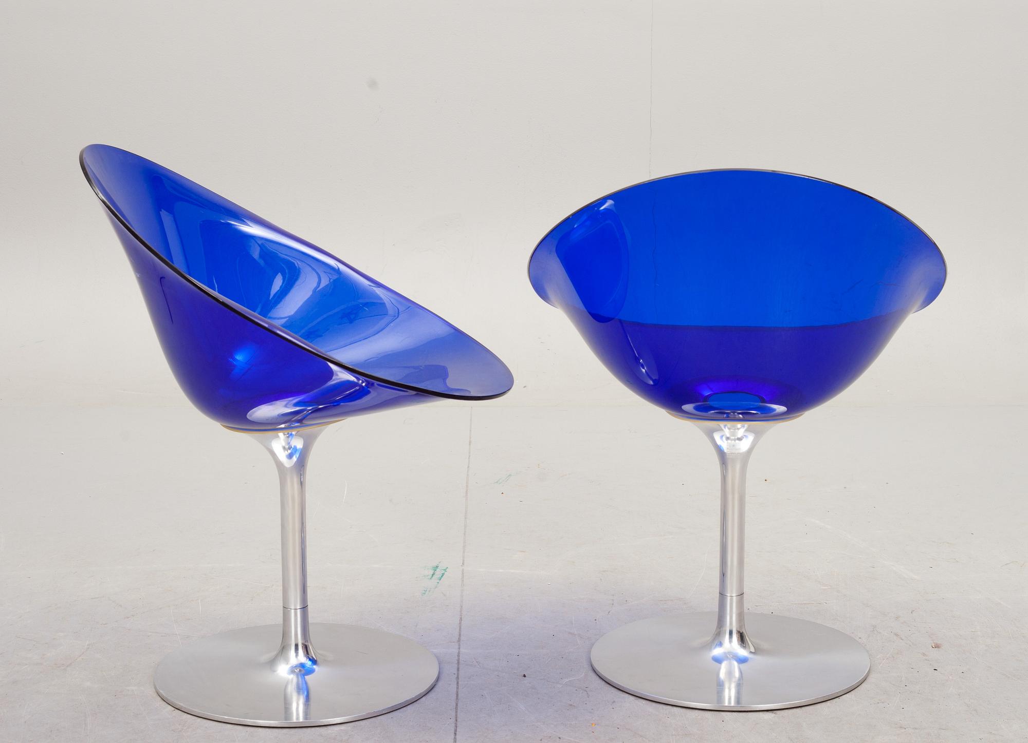 STOLAR, ett par, "Eros", Philippe Starck för Kartell, märkta.