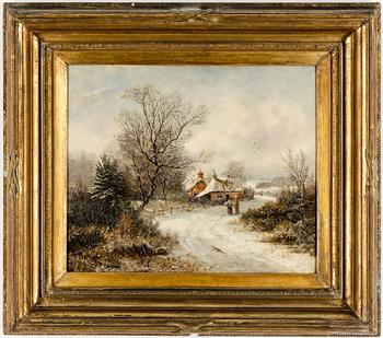 OKÄND KONSTNÄR, olja på duk, signerad Edvard, 1800-tal.