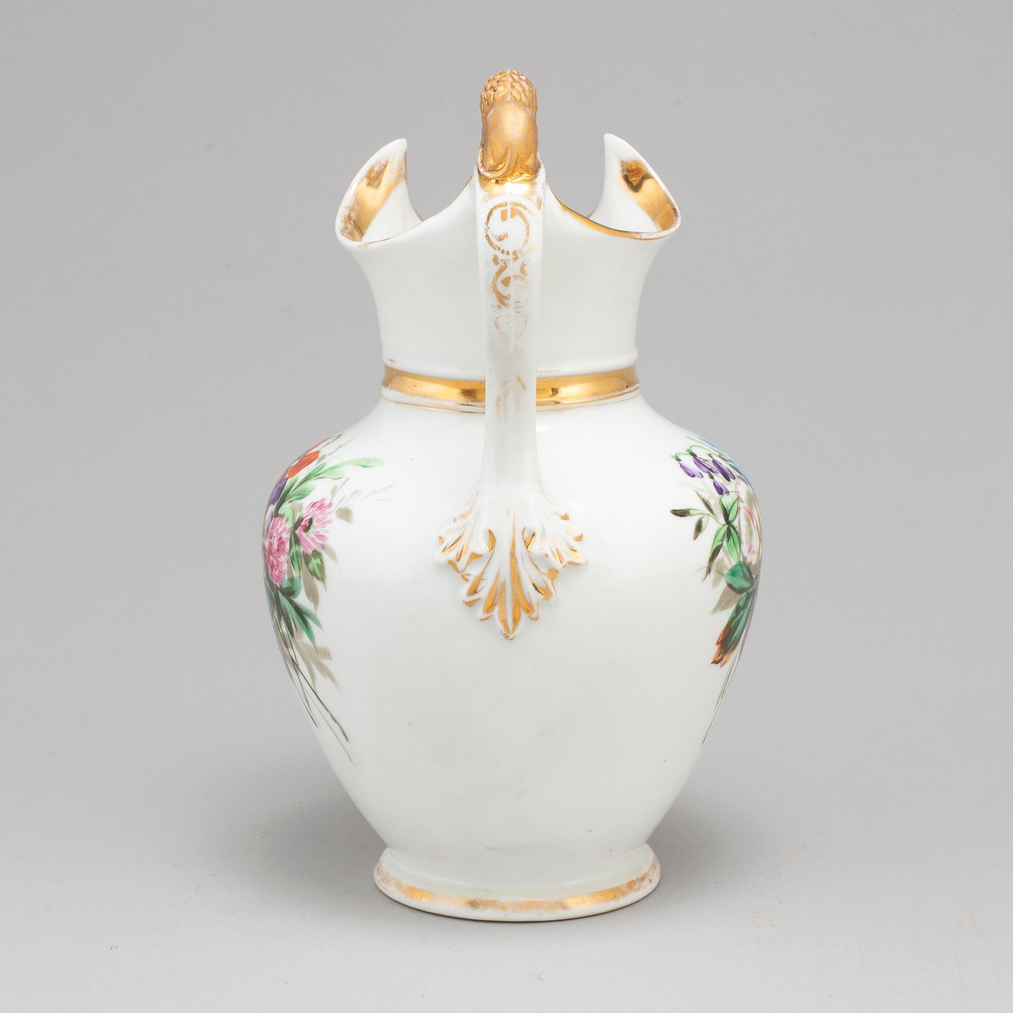A circa 1900 porcelain pitcher, Bing & Grøndahl, Denmark.