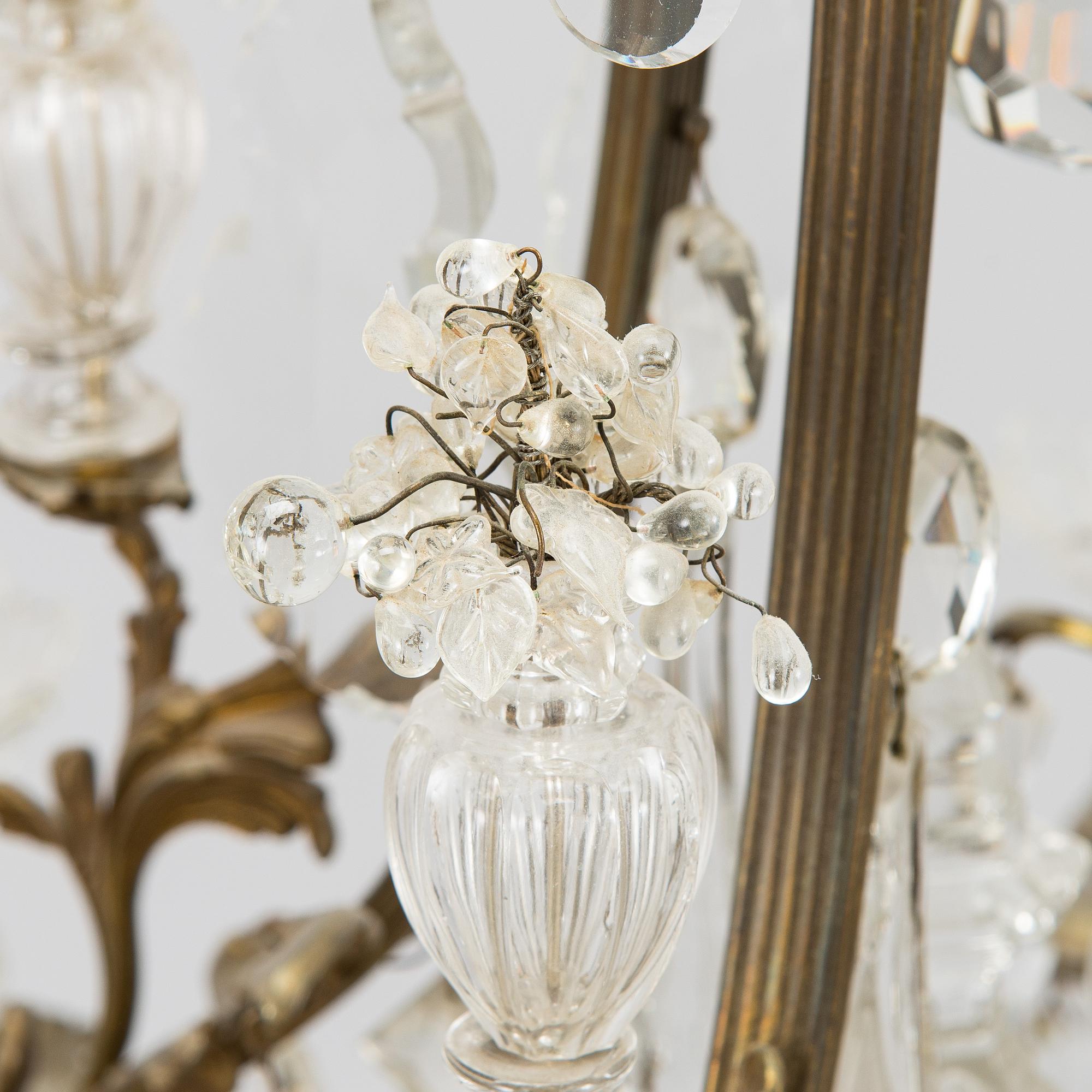 A chandelier, late 19th century.