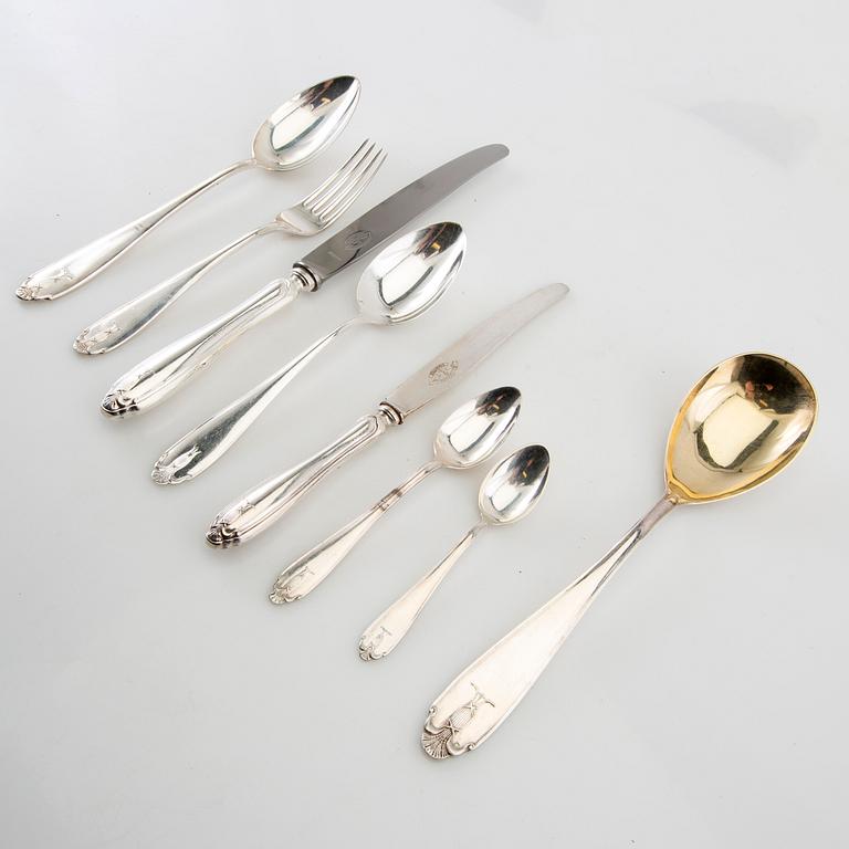 Jacob Ängman, cutlery approx. 96 dlr "Vasa" silver GAB Stockholm 1920s-30s.