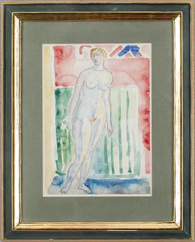 Isaac Grünewald · ISAAC GRÜNEWALD. Akvarell. Sign Isaac. Utförd 1910-tal.