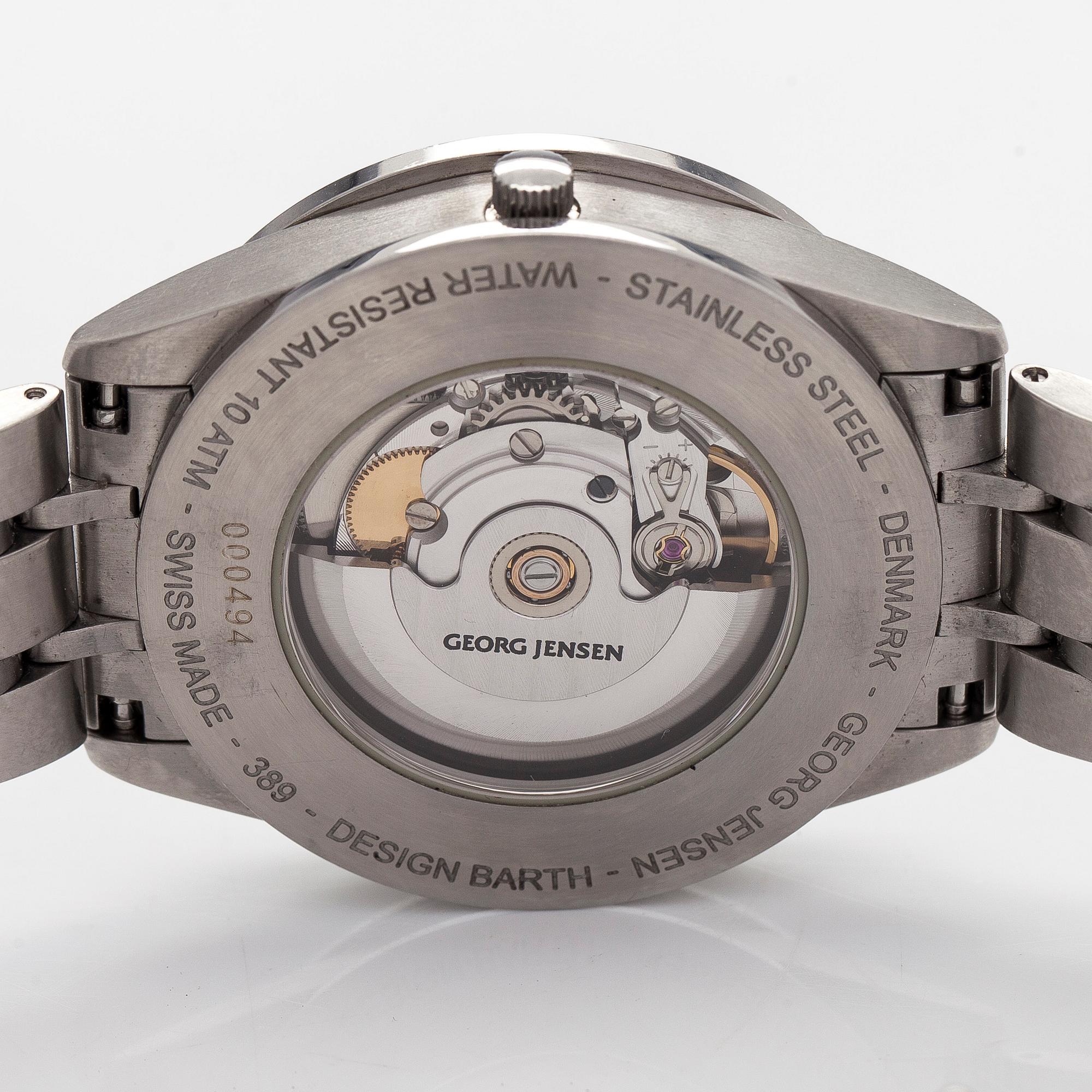 Georg Jensen, Vice, design Barth Nussbaumer, armbandsur, 40 mm.