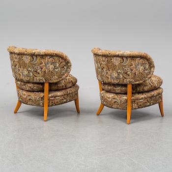 A second half of the 20th Century pair of easy chairs by Otto Schulz for Jio.