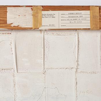 Stephen Buckley, oil on paper on canvas, executed in 1980.