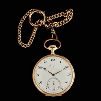 HERRFICKUR, guld 14K, Longines, 1920-tal. Vikt tot ca 84 gram.