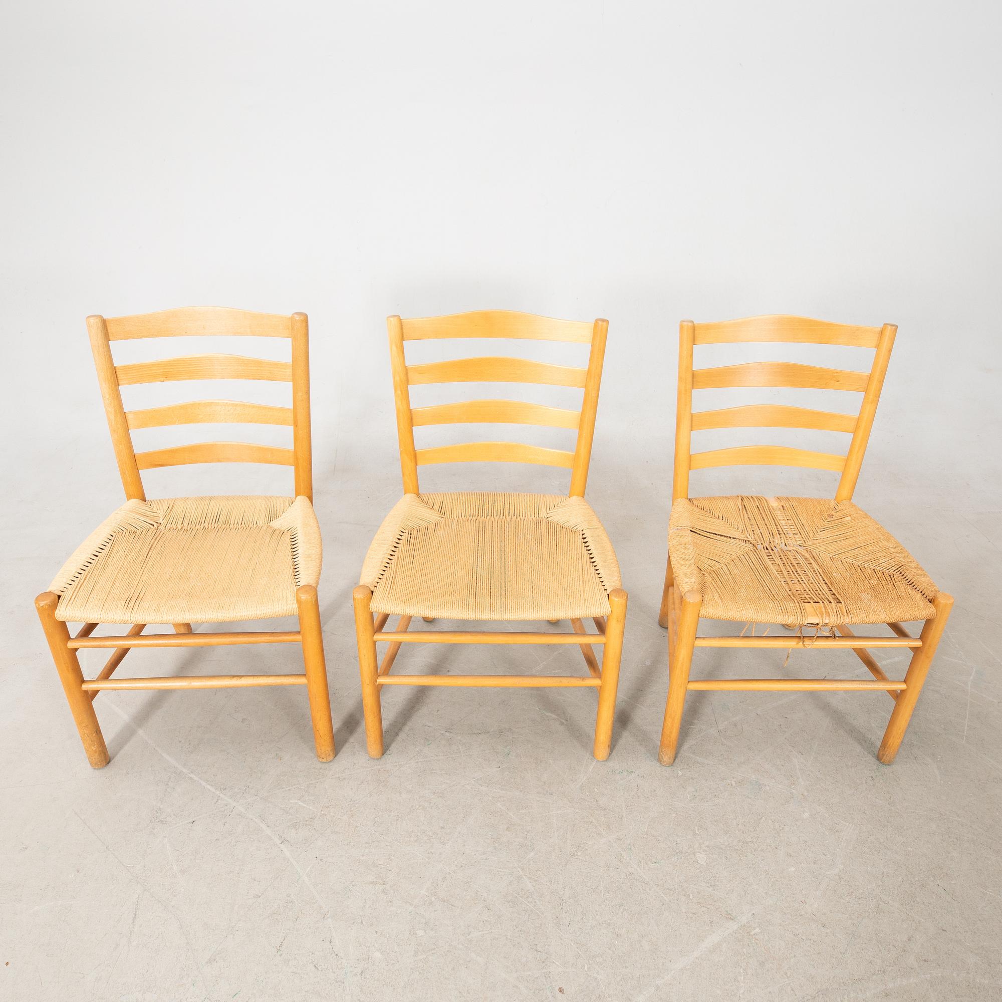 Kaare Klint, chairs, 6 +1 pcs, "The Church Chair", Denmark, second half of the 20th century.