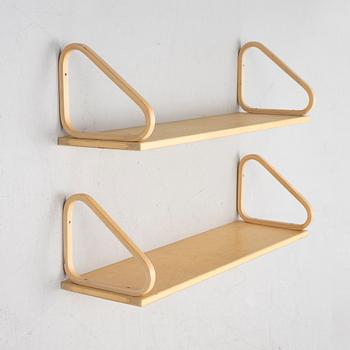 Alvar Aalto, a pair of model '112B' birch book shelves, Artek, Finland.