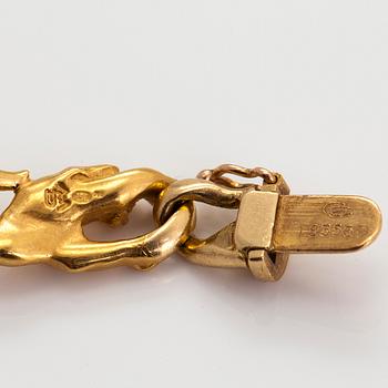 Carrera y Carrera, armband, 18K guld i form av pantrar med cabochonslipade rubiner.