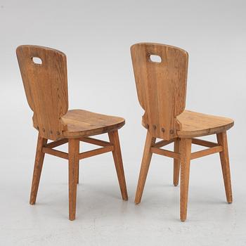 Eight pine chairs, 1930s-40s.