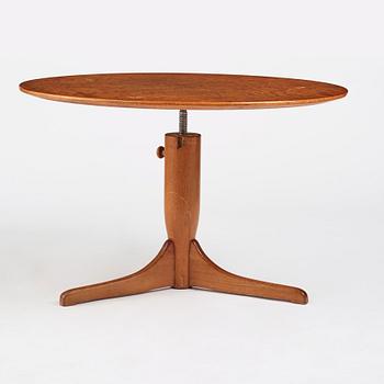 Josef Frank, a mahogany veneered model 971 coffee table with burled wood to top, Svenskt Tenn, Sweden, probably 1930-1940s.