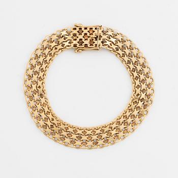 Armband 18K guld, X-länk.