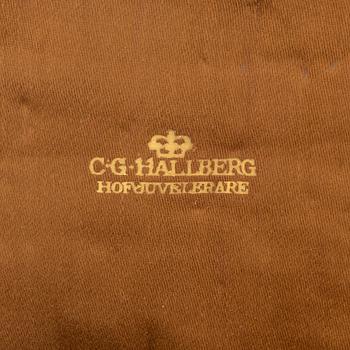 A set of twelve parcel gilt silver spoons, mark of Nya Guldsmedsaffären Göte Persson, Vilhelmina, Sweden 1946.