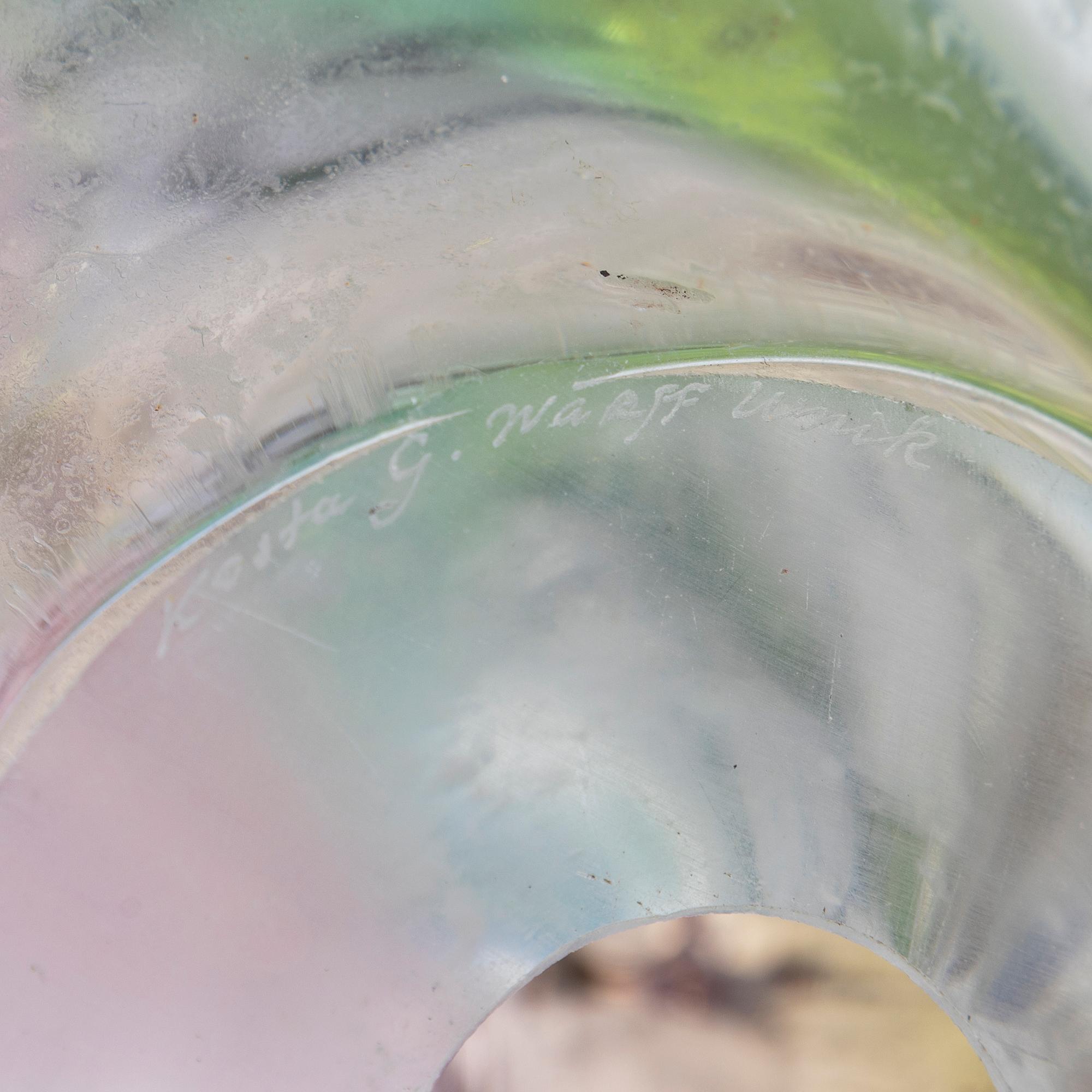 Göran Wärff, ljuslykta/ skulptur, "Polar", Kosta, unik, signerad.