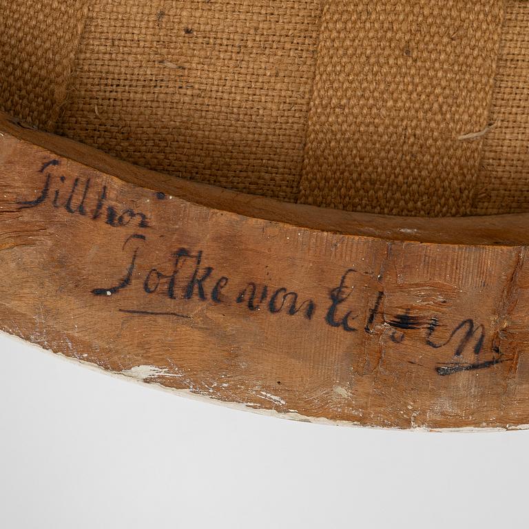Stolar, 3 st, sengustavianska, sent 1700-tal.