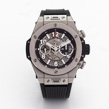 Hublot, Big Bang, Unico Titanium, flyback chronograph, wristwatch, 45 mm.