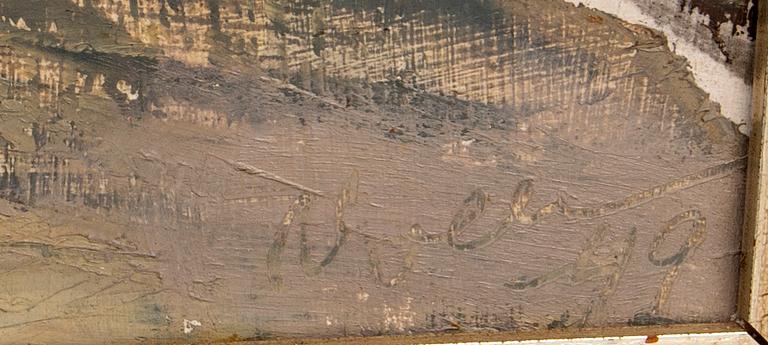 Arnold "Nolle" Svensson, oil on panel signed.