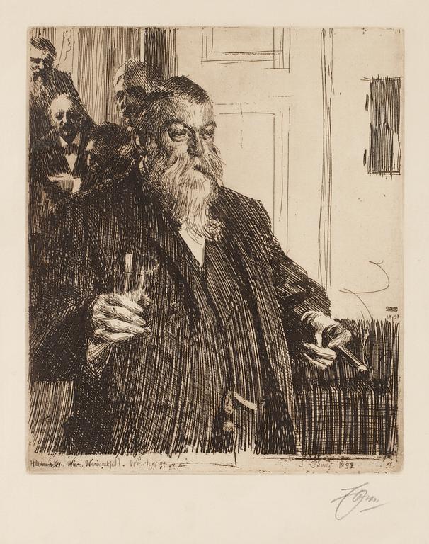 Anders Zorn, "En skål i Idun II".