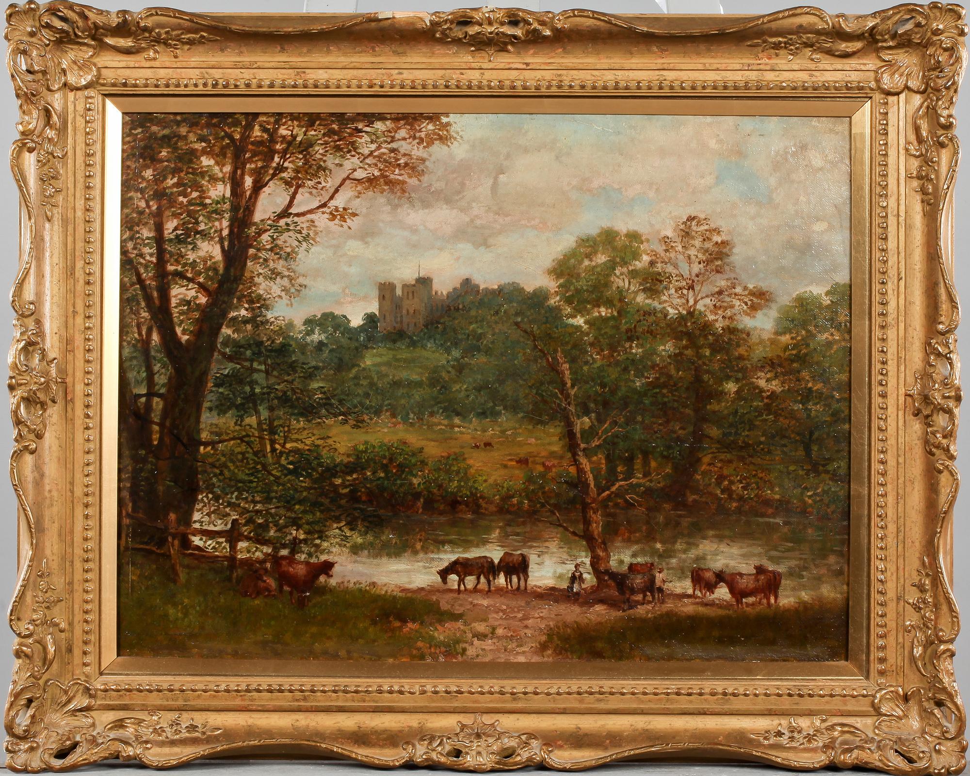 OKÄND KONSTNÄR, olja på duk, 1800-tal.