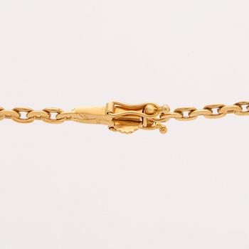 GULDKEDJA 18K guld  doserad fasad pansarlänk, 19,2 g, ca 45 x 0,5 cm, G Dahlgren & Co.