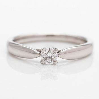 Tiffany & Co, a 'Harmony' platinum ring, with a brilliant-cut diamond approx. 0.17 ct.