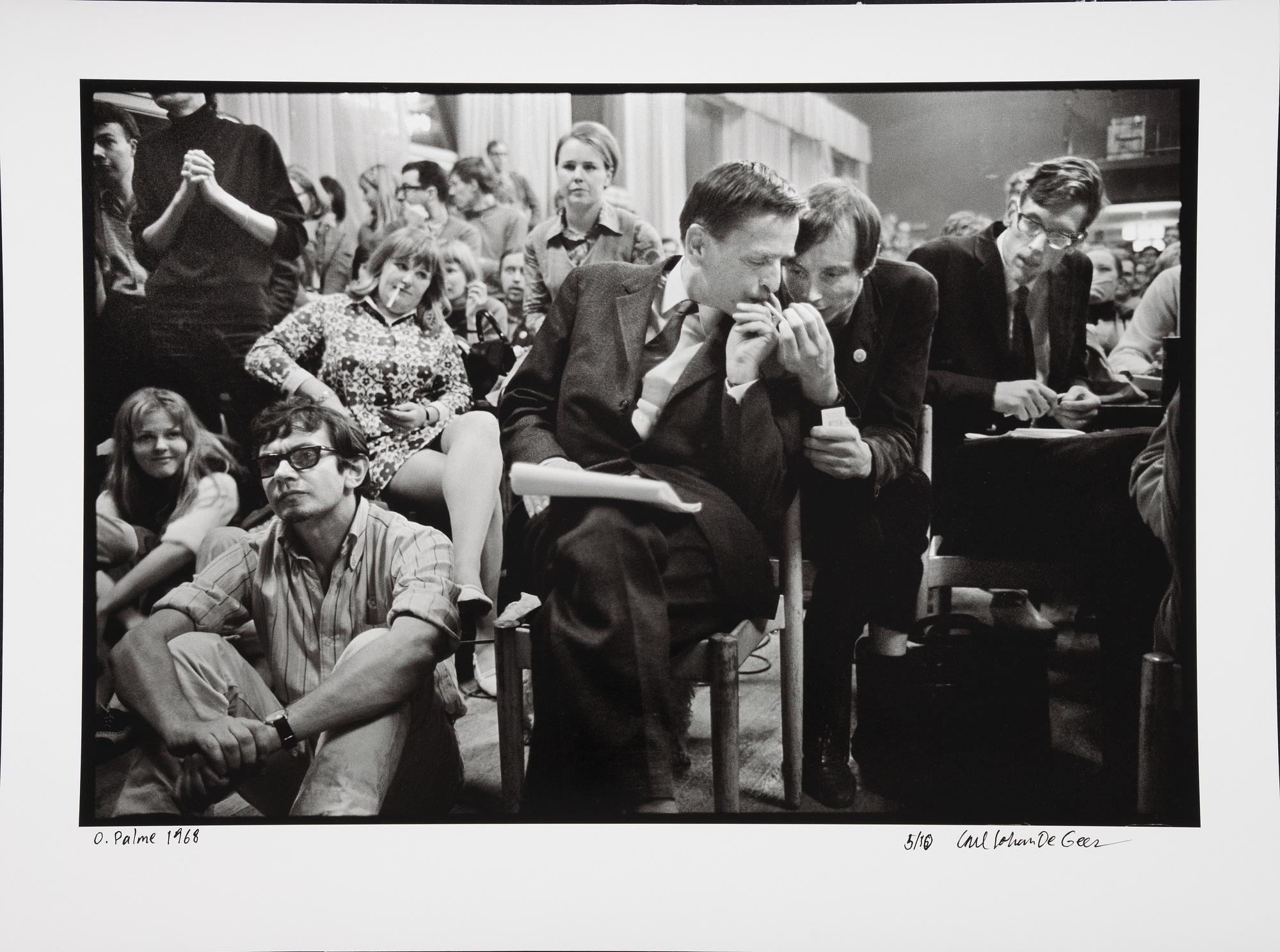 Carl Johan De Geer, "O. Palme 1968".