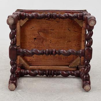 A late-Baroque stool, Sweden, first half of the 18th century.