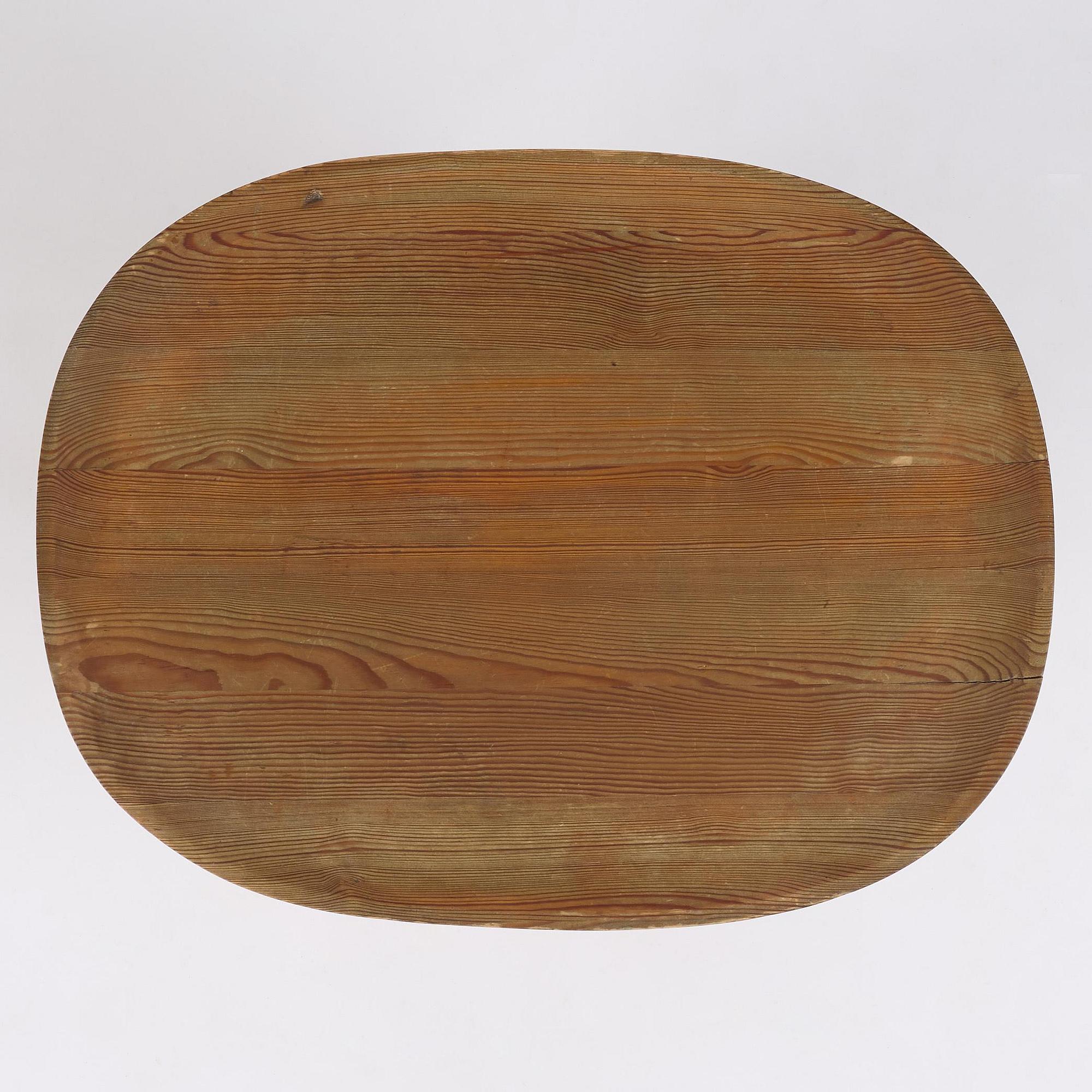 Axel Einar Hjorth, a stained pine "Utö" table, Nordiska Kompaniet, Sweden, 1930s.