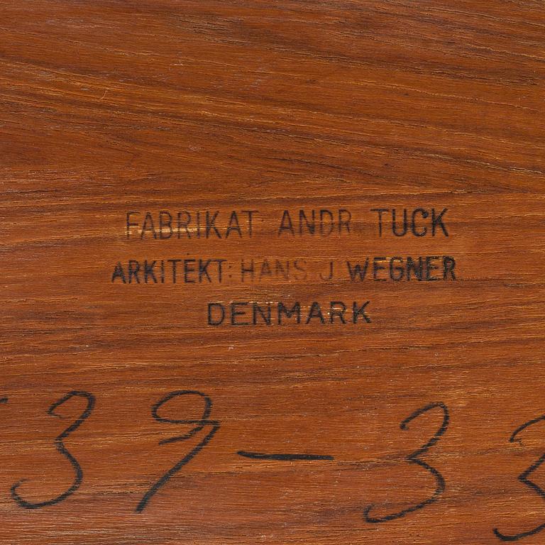 HANS J WEGNER, an oak sewing table, Andreas Tuck, Denmark.