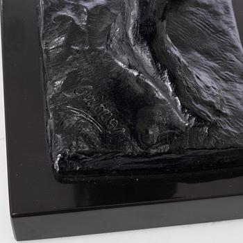 Gudmar Olovson, sculpture. Signed. Numbered. Foundry mark. Bronze, total height 41.5 cm, length 12 cm.