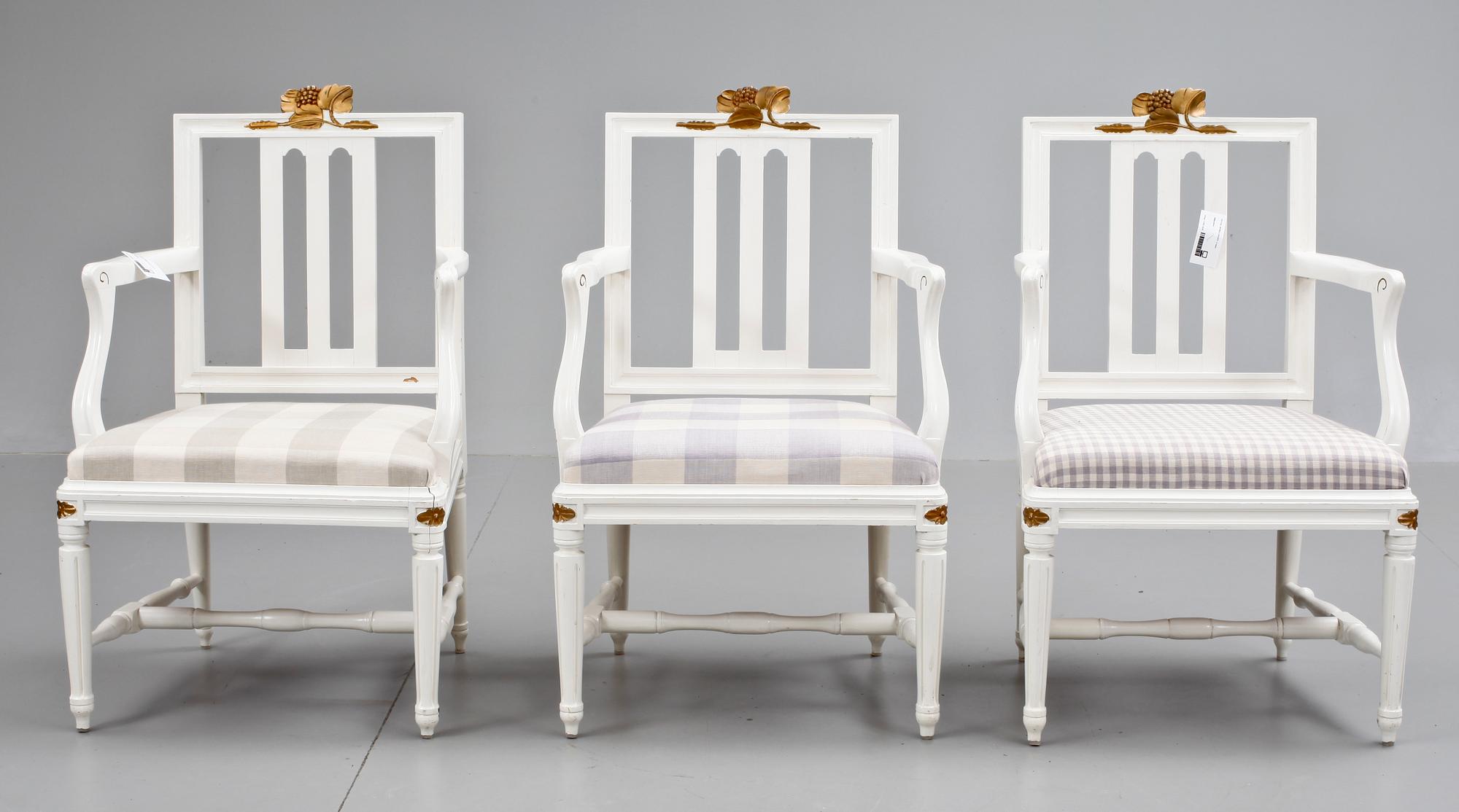 SALONGSGRUPP, 4 delar, gustaviansk stil, 1900-tal.