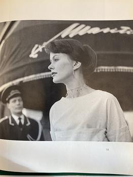 Vivianna Torun Bülow-Hübe, a leather and silver necklace and a pair earrings, studio work Stockholm ca 1950-55.