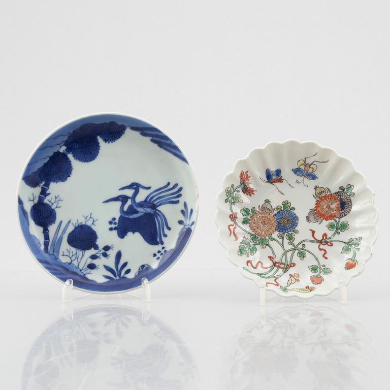 Two small Japanese Arita ware porcelain dishes, Meiji (1868-1912).