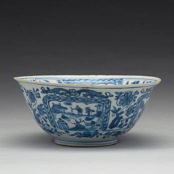 A blue and white bowl, Ming dynasty (1368-1644).