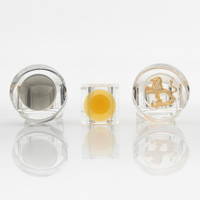 Siv Lagerström, three rings acrylic plastic, 1970s.