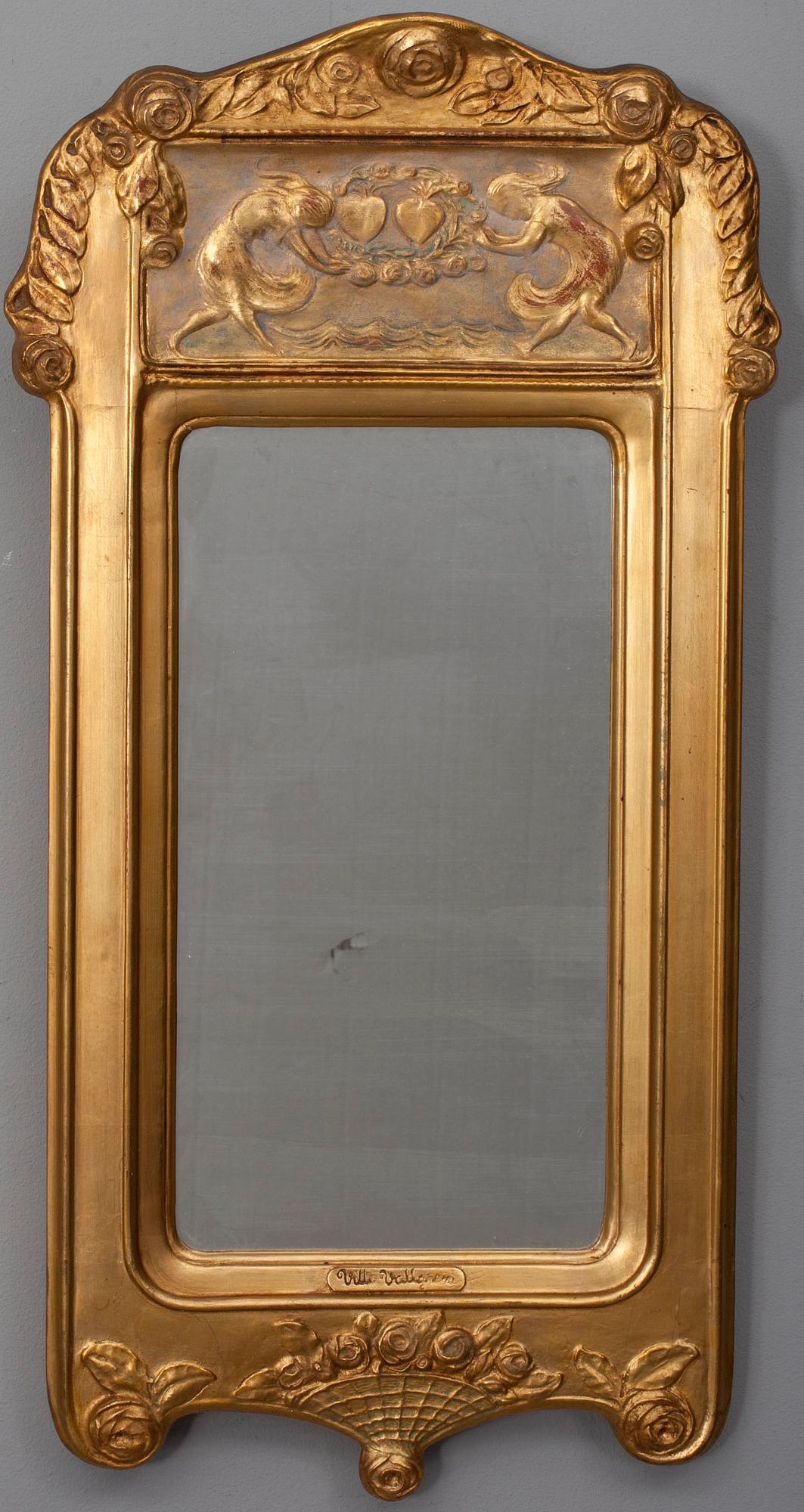 SPEGEL, Ville Vallgren, a tergo signerat intyg daterat Alberga 22 september 1926.