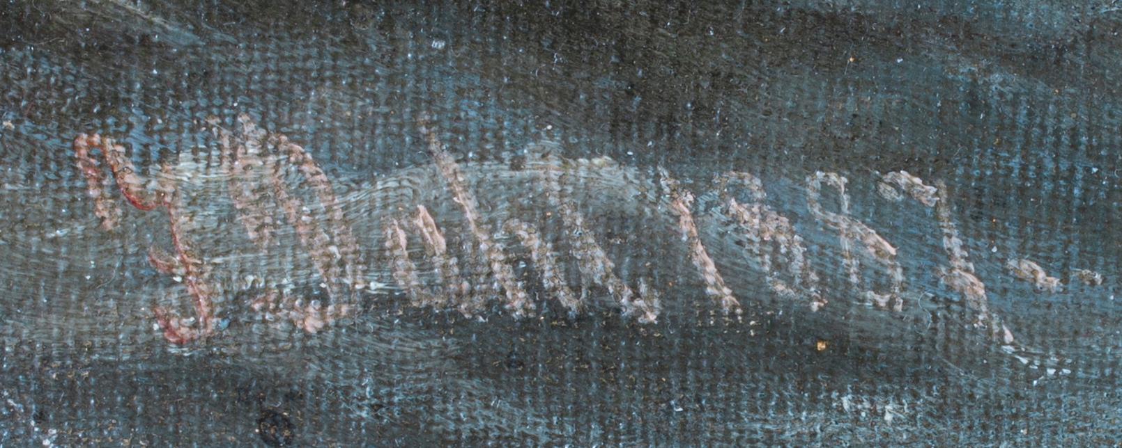 OKÄND KONSTNÄR, olja på duk, signerad F. Dahl.