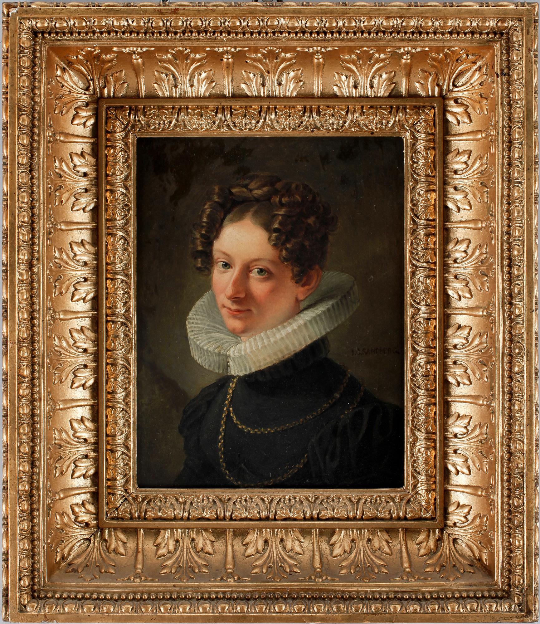 JOHAN GUSTAF SANDBERG, olja på pannå, sign.