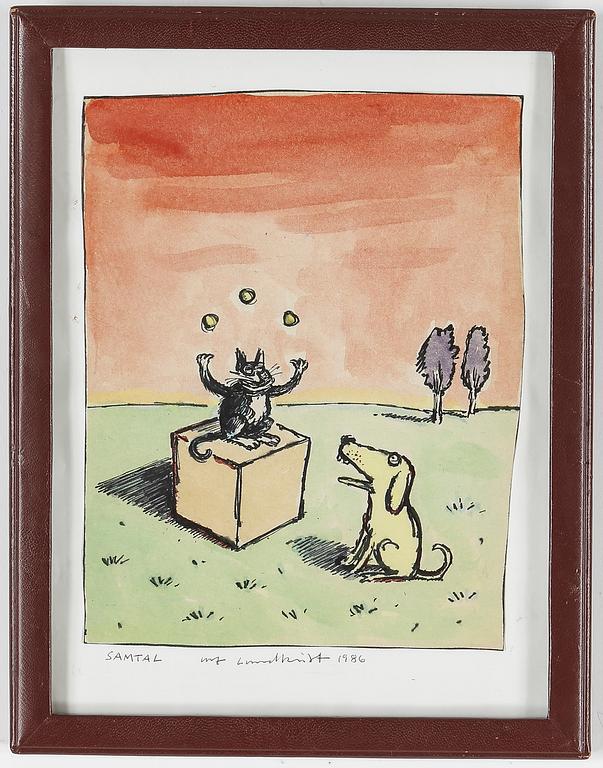 ULF LUNDKVIST, akvarell, signerad och daterad 1986.