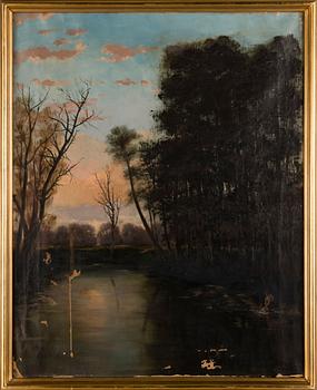 LUCIEN MARCHAIS, oil on canvas, signed and dated 1880.