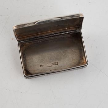 A Russian Silver and Niello Box, Moscow 1854.